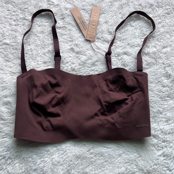 SKIMS Other - SKIMS Naked Bandeau Bra Cocoa Brown Size XXS Seamless Strapless BR-BAN-4473 NEW